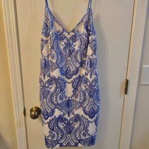 Semi formal dress with sequins